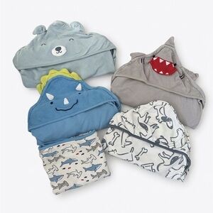 Cute Animal Hooded Baby Towels Set - One Size